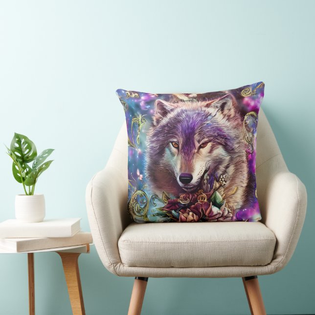 Wild Majesty Wolf Kissen (Stuhl )