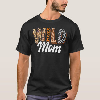 Wild Mama Zoo Geboren Zwei sein Wild B Tag Safari  T-Shirt