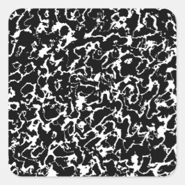 Wild Marmor 3 - Schwarz/Weiß Quadratischer Aufkleber