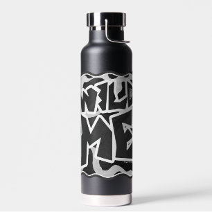 Wild Me Black and White Animal Print Trinkflasche
