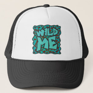 Wild me Dalmatian Brown and Teal Design Truckerkappe