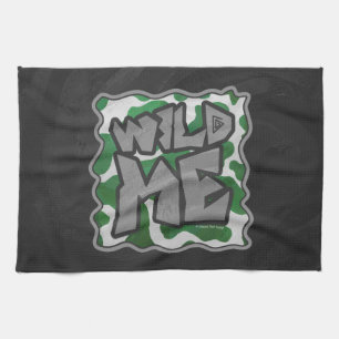 Wild Me Kuh Grün und Weiß Geschirrtuch