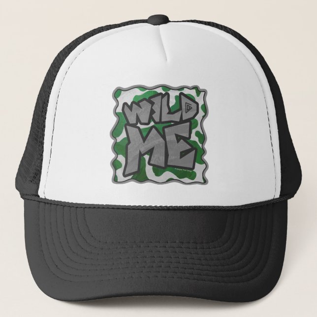 Wild Me Kuh Grün und Weiß Truckerkappe (Vorderseite)