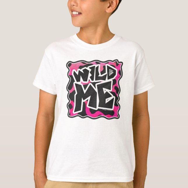 Wild-Me-Kuh rosa und weiß T-Shirt (Vorderseite)