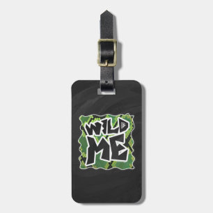 Wild Me Schlange Schwarz und Grün Gepäckanhänger