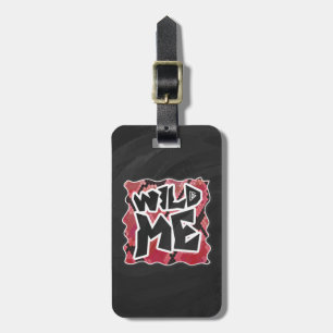 Wild Me Schlange Schwarz und Rot Print Gepäckanhänger