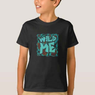 Wild Me Snake Brown und Aquamarin Print T-Shirt