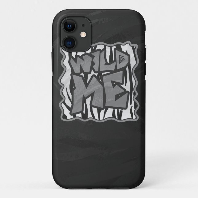 Wild Me Tiger Black and White Print Case-Mate iPhone Hülle (Rückseite)