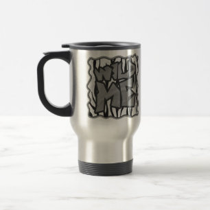 Wild Me Tiger Black and White Print Reisebecher