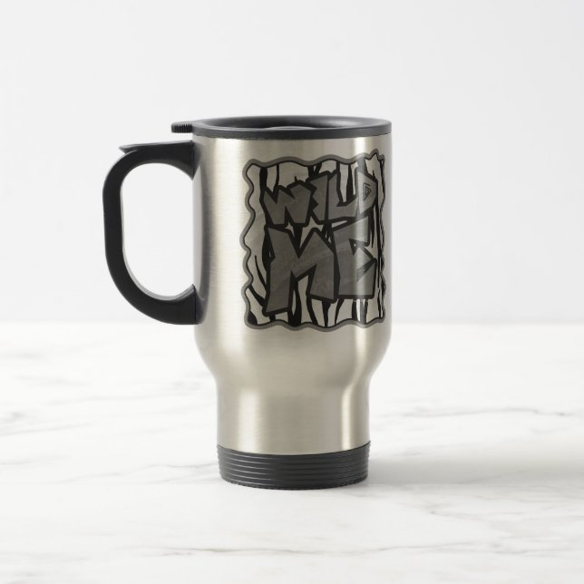 Wild Me Tiger Black and White Print Reisebecher (Links)
