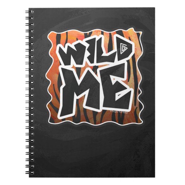 Wild Me Tiger Hot orange und Black Print Notizblock (Vorderseite)