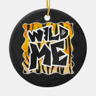 Wild Me Tiger Orange und Black Keramikornament