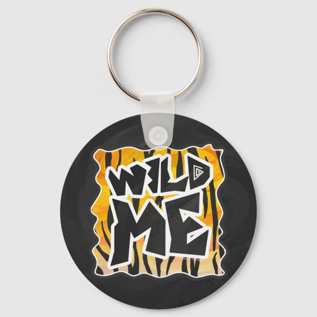 Wild Me Tiger Orange und Black Schlüsselanhänger (Vorderseite)