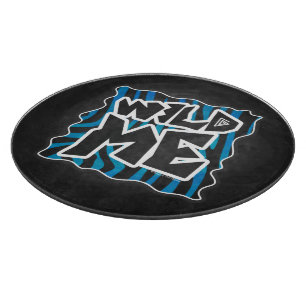 Wild Me Zebra Black and Blue Schneidebrett