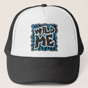 Wild Me Zebra Black and Blue Truckerkappe