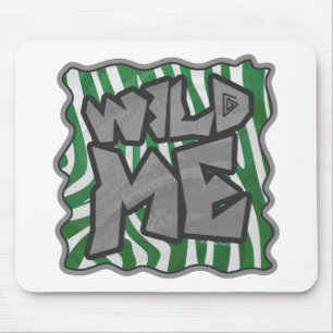 Wild Me Zebra Green und White Mousepad