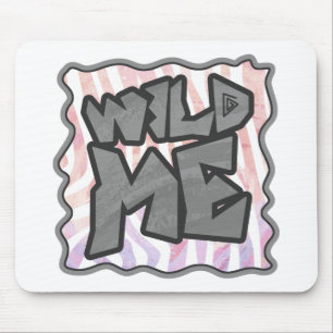 Wild Me Zebra Pink und White Mousepad