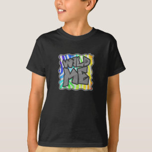 Wild Me Zebra Rainbow and White Print T-Shirt