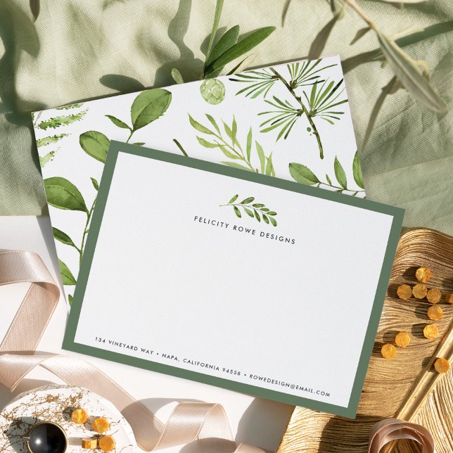 Wild Meadow | Business Stationery Flat Card Mitteilungskarte (Von Creator hochgeladen)