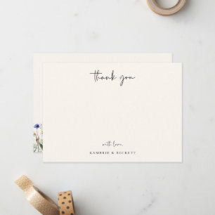 Wild Meadow Floral Wedding Vielen Dank Mitteilungskarte