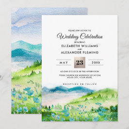 Wild Meadow | Frühgebirge Hochzeitseinladungen Einladung