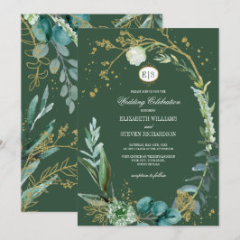 Wild Meadow | Grüne botanische Hochzeit Einladung