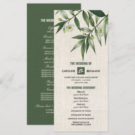 Wild Meadow | Grüne botanische Hochzeitsprogramme Programm