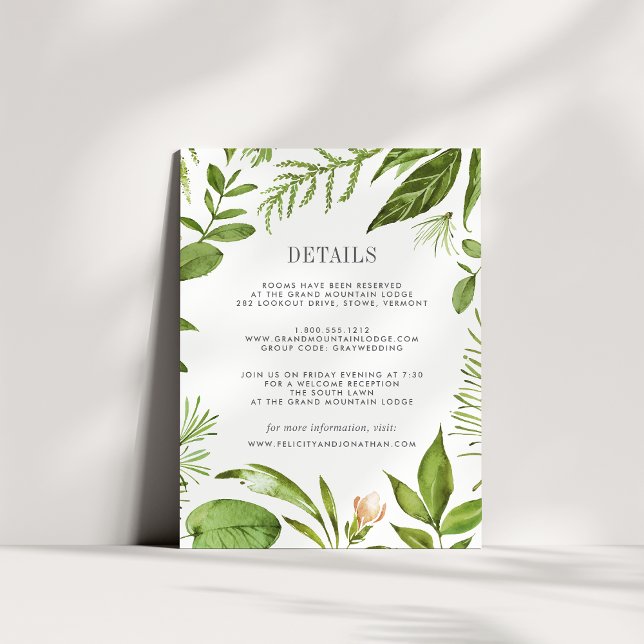 Wild Meadow Guest Information Card Begleitkarte (Von Creator hochgeladen)