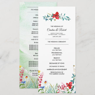 Wild Meadow | Hochzeitsprogramm für Sommerferien W Programm