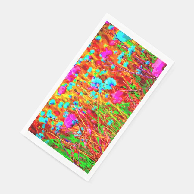 Wild Meadow in Bloom Pop Art Serviette (Ecke)