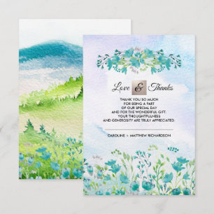 Wild Meadow Vielen Dank, dass Sie eine Hochzeitkar Dankeskarte