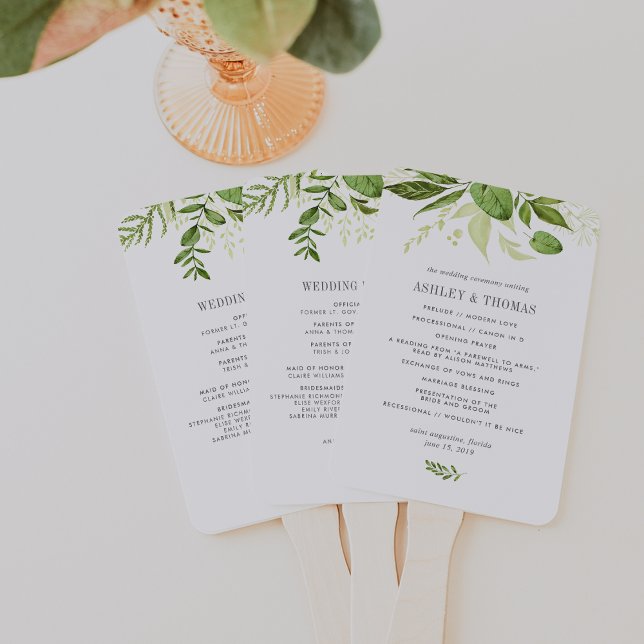 Wild Meadow Wedding Program Fächer (Von Creator hochgeladen)