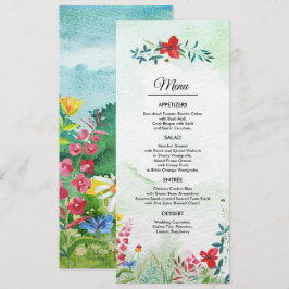 Wild Meadow | Wildblumen Summer Wedding Menu Card Menükarte