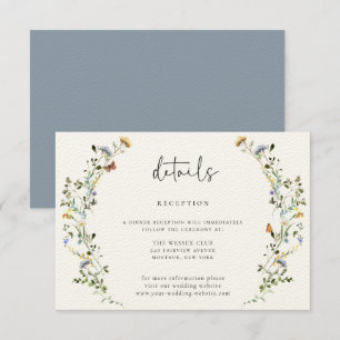 Wild Meadow Wreath Wedding Details Begleitkarte