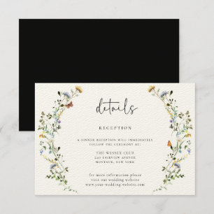 Wild Meadow Wreath Wedding Details Begleitkarte