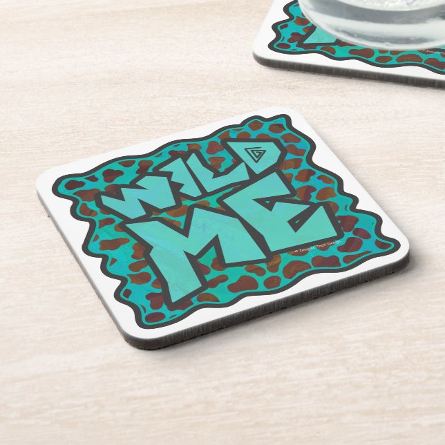 Wild mir Dalmatiner Brown und Aquamarines Design Untersetzer (Linke Seite)