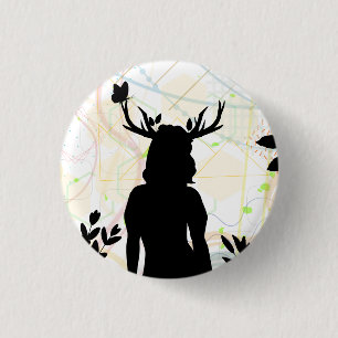 Wild mit der Natur Button