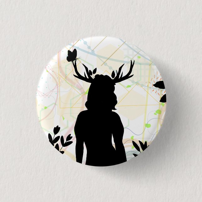 Wild mit der Natur Button (Vorderseite)