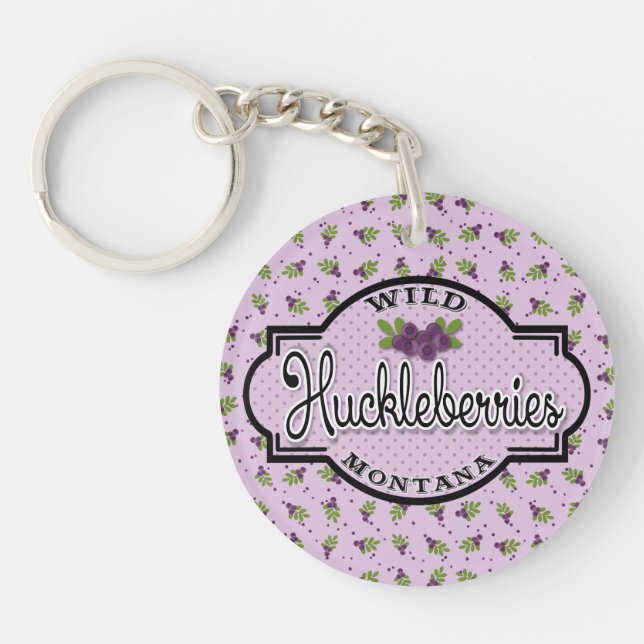 Wild Montana Huckleberries Key Fob (Devant)