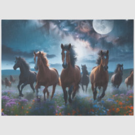 Wild Moon Horses Seidenpapier