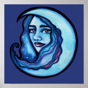 Wild MoonChild Goddess Moon Child Hexe Poster