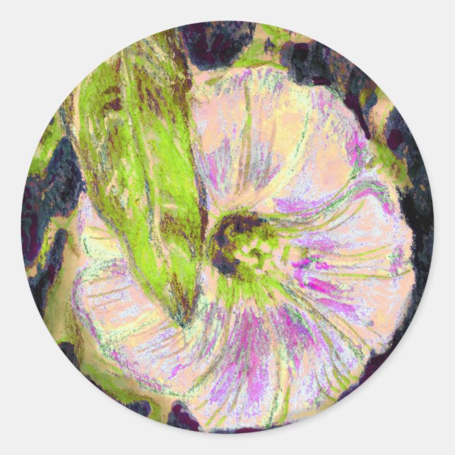 Wild Morning Glory von Alexandra Cook Runder Aufkleber (Vorderseite)