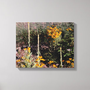 Wild Mulleins Black Mit Augen Susan Blume Leinwanddruck