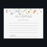 Wild Multicolor Floral Wedding Advice Card Postkarte<br><div class="desc">Diese vielfarbige,  blumengeschmückte Hochzeitsratenkarte eignet sich perfekt für eine moderne Hochzeit. Das Design ist in Aquarellfarbe,  Rosa,  Rosa,  lila,  Marinefarben und Weiß elegante Blume mit smaragdgrünen Blätter. Personalisieren Sie die Karten mit den Namen der Braut und Bräutigam,  den Eltern,  die Sie werden oder Absolvent.</div>
