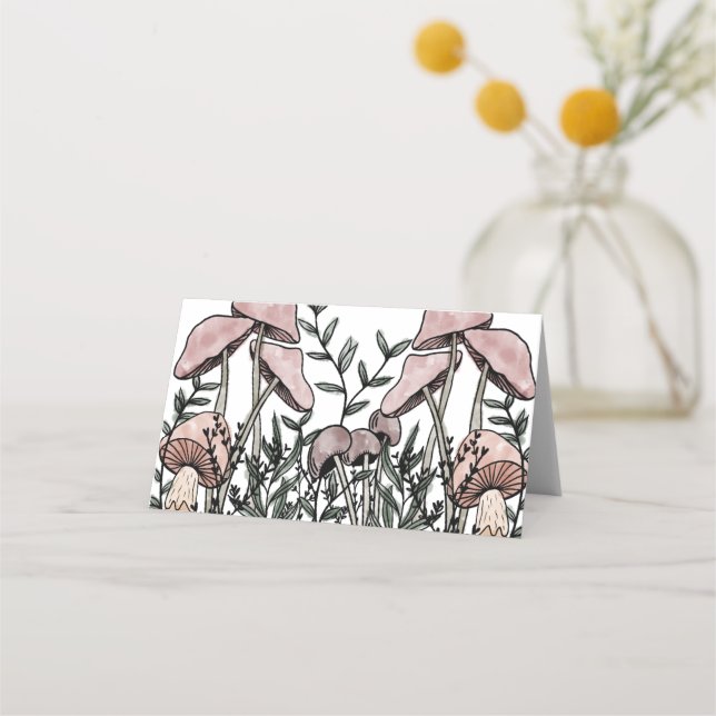 Wild Mushrooms Platzkarte (Vorderseite)