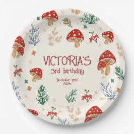 Wild Mushrooms Whimsical Forest Birthday Party Pappteller
