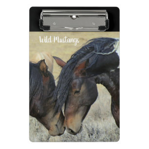 Wild Mustang Horses Mini Clipboard School Mini Klemmbrett