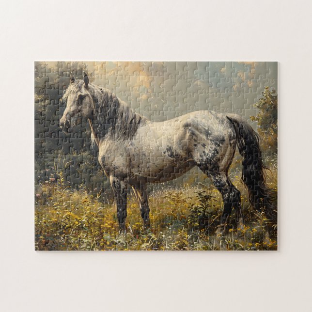 Wild Mustang Landschaftsmalerei (Horizontal)