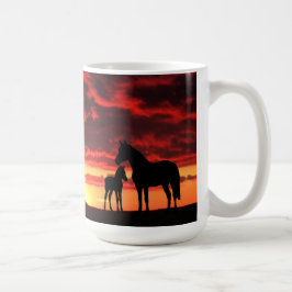Wild Mustang Mare und Foal Coffee Tasse