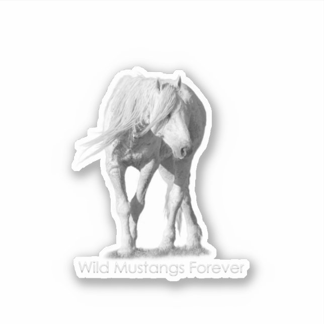 Wild Mustangs Forever Sticker (Vorderseite)